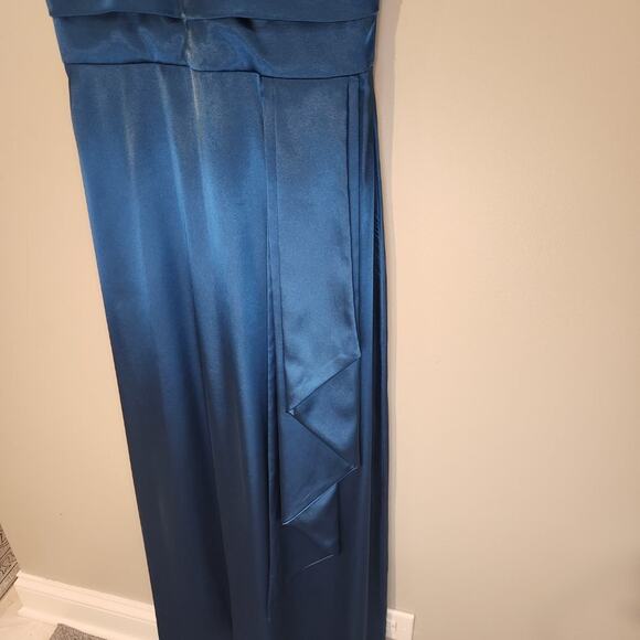 Gigi's Closette Glenview Teal Formal Boutique Evening Statement Gown - Size 10 - Picture 5 of 11